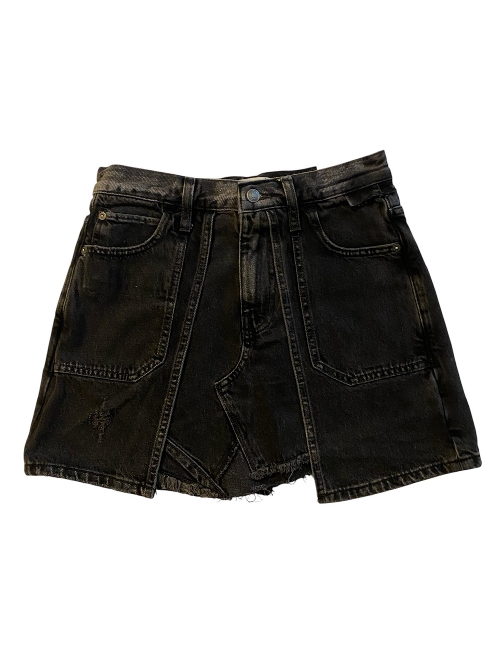 We The Free  Black Denim Mini Skirt NEW Size 25